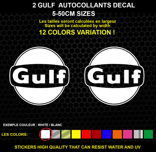 Gulf racing autocollant - 2,