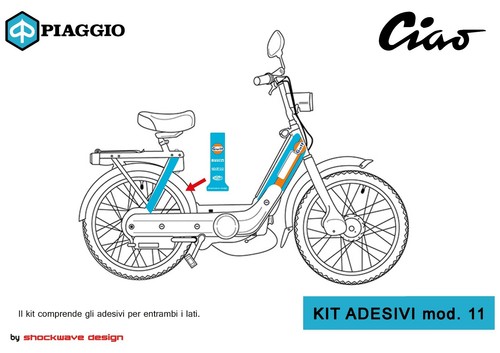 Kit autocollant piaggio ciao - kit,